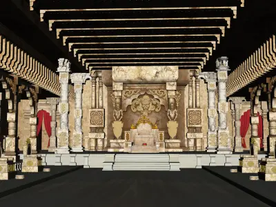 Durbar king court darbar 3D model