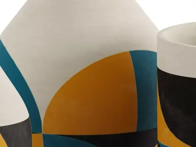 Ceramic vase geometric patterns 3D model