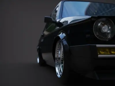 Golf GTI 1980 Low-poly 3D model