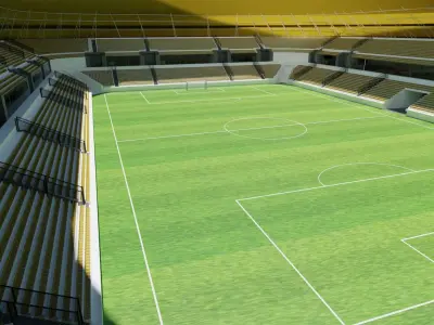 Soccer Stadium Low-poly 3D model