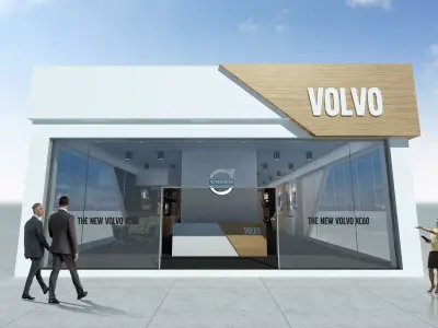 volvo  pop up store  3D model