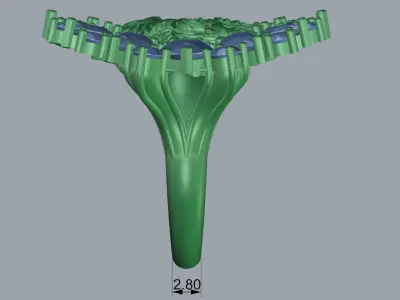 ring and earings  magerit style 1907 3D print model