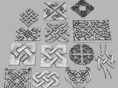 Celtic ornament pack 1 3D model