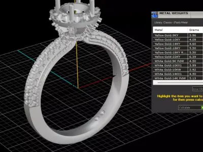 ring woman  3D print model 99