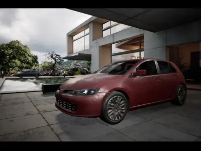 HatchBack Car Driveable Animated Realistic Low-poly 3D model