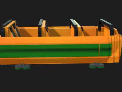 Roller Coaster 3D model Low-poly 3D model