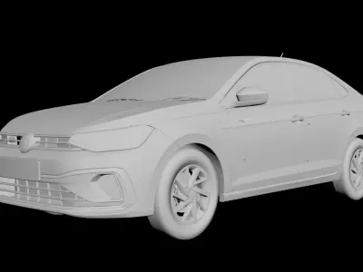 Volkswagen virtus gt Low-poly 3D model