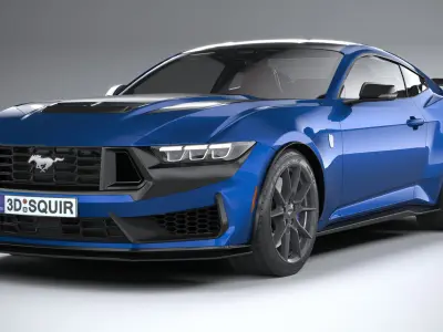 Mustang Dark Horse 2024 LowPoly 3D model