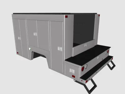 FLATBED Douglass Truck Bodie for Truck Low-poly 3D model