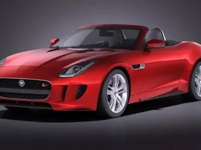 Jaguar F-Type 2015 cabrio VRAY 3D model