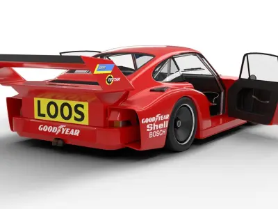 Porsche 935 77 Gelo No 67 Winner DRM Nurburgring Racing 1977 HQ 3D model