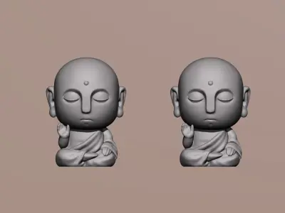 Baby Buddha little monk 3D print model
