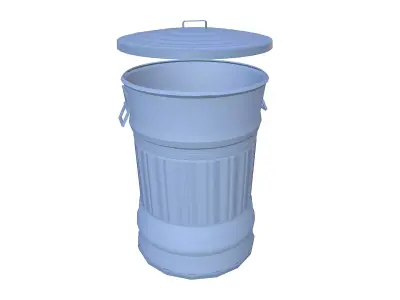 Cartoon Trash Can Free low-poly 3D model