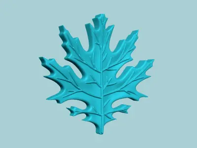 Black Oak Tree Leaf - Molding Artificial EVA Craft 3D print model