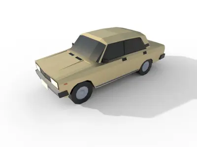 Lada 2105 1980 - 1582 poly - 6 Diffirent Colour Low-poly Low-poly 3D model