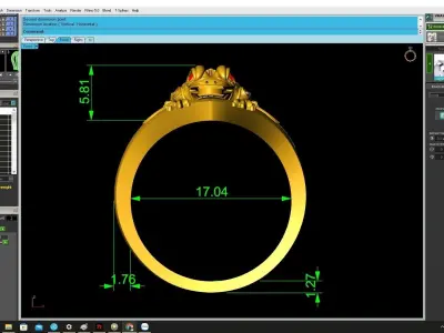 Luxury Pixiu Feng Shui Ring 3D Jewelry Model 4322 3D print model