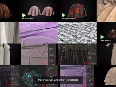 Materials Set Collection Texture