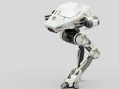 COMBAT DROID S-50 Rigged for Unreal Engine - Unity - MIXAMO  3D model
