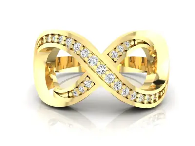 Ring M51 The luxury female ring with gems wedding 3D print model