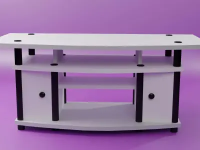SIMPLE TV RACK Low-poly 3D model