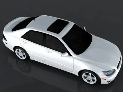 Lexus IS300 Low-poly 3D model