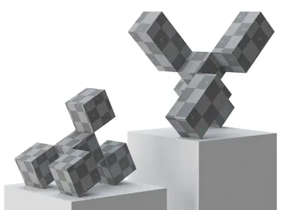 Abstract sculpture by Stephan Siebers 3D model