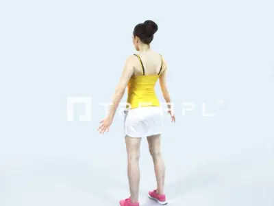Dream A Animated Rigged Sports Woman Low-poly 3D model