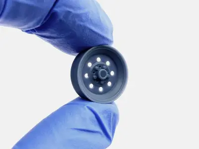 15x5 Weld Draglite Wheel and Brake 3D print model