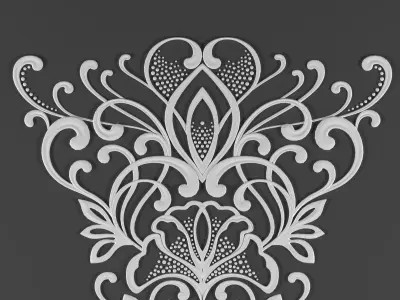 ornamental classic decoration 3d model frame vol 33 3D model
