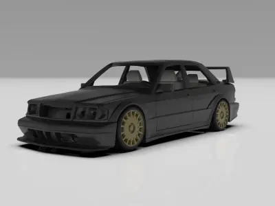 Mercedes 190e 3d Model Printable Kit 3D print model