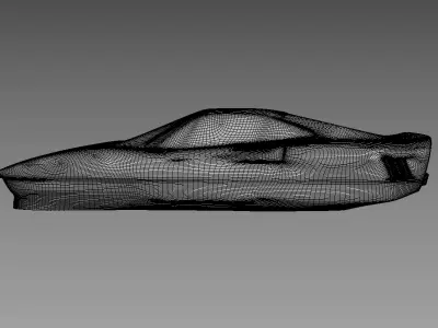 The silhouette of the car 1984 Ferrari 288 GTO 3D print model