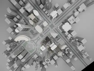 City Street Scene 3D model
