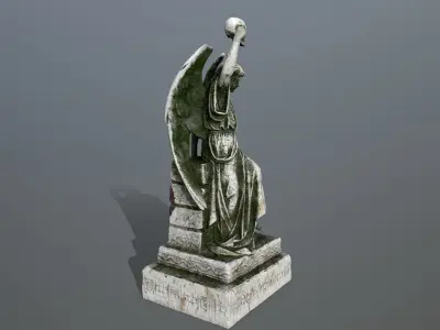 statue 2 of angel Low-poly 3D model