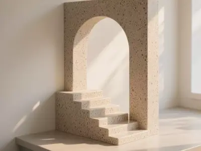 Sunlit Arch Stair Decor 3D print model