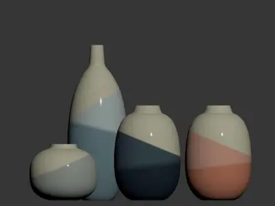 Decorative ceramic vase 3 3D model