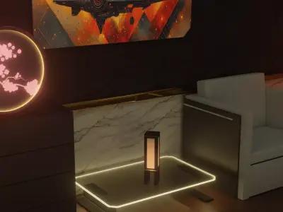 Modern Minimalist Decorative Lamp Free low-poly 3D model
