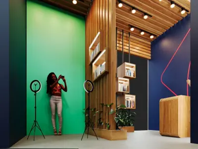 Exhibition Stand -  7m x 5m 3D model - 50m 3D model 3D model 3D model