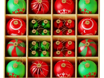 Christmas Tree Ball Ornaments 3D model