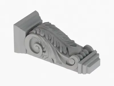 Scroll Corbel 17 3D model