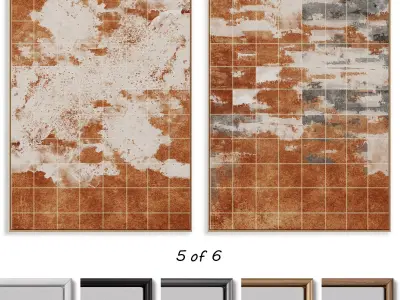 Abstract Painting Frame set 3D model buy