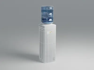 Water Dispenser 4K and 2K Low-poly 3D model