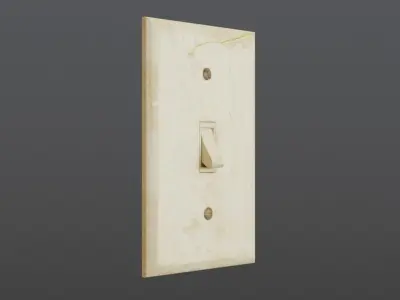 Wall Switch Light Low-poly 3D model