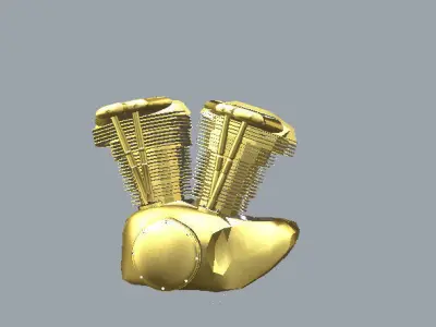 Harley Engine Pendant 3D print model