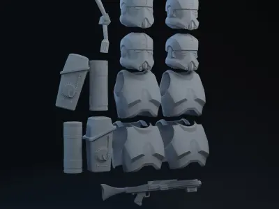 BFII Clone Engineer One-Twelfth Scale Kit 3D print model