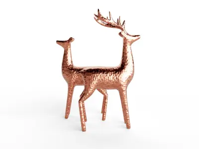Copper Reindeer Decoration 3D model