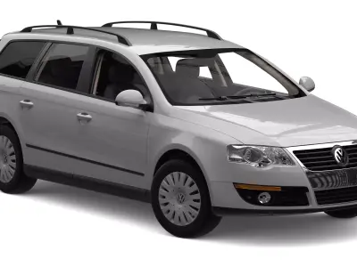 VW Passat B6 HQ Interior 3D model