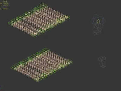 Stone Blood Bird House Secret Room - Wooden Bridge 01 3D model