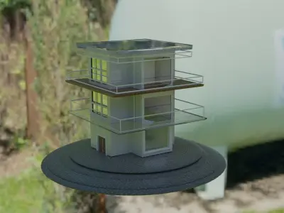building tall tower 3D model