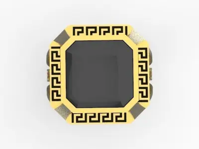 ring with ornament 3D print model