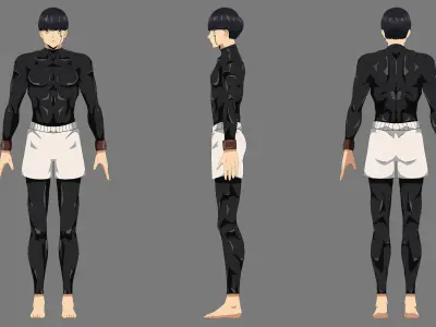 Mash Burnedead VRChat Avatar and Rigify  - Mashle Low-poly 3D model